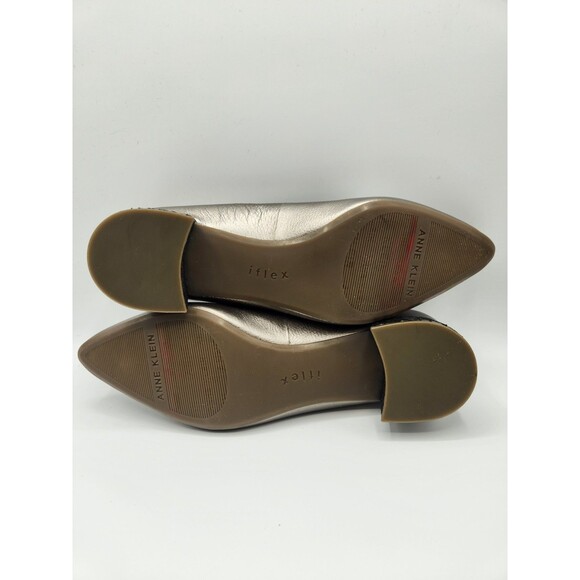 Anne Klein Kimbra Womens Leather Pointed Toe Block Heel Pumps Shoes size 8.5 M - Picture 7 of 11